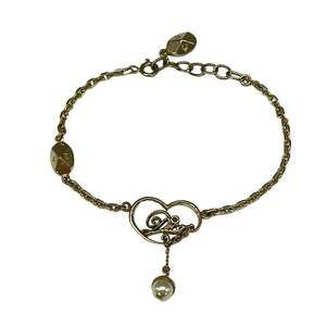 Christian Dior Bracelet Gold Cream Hardware Faux Pearl